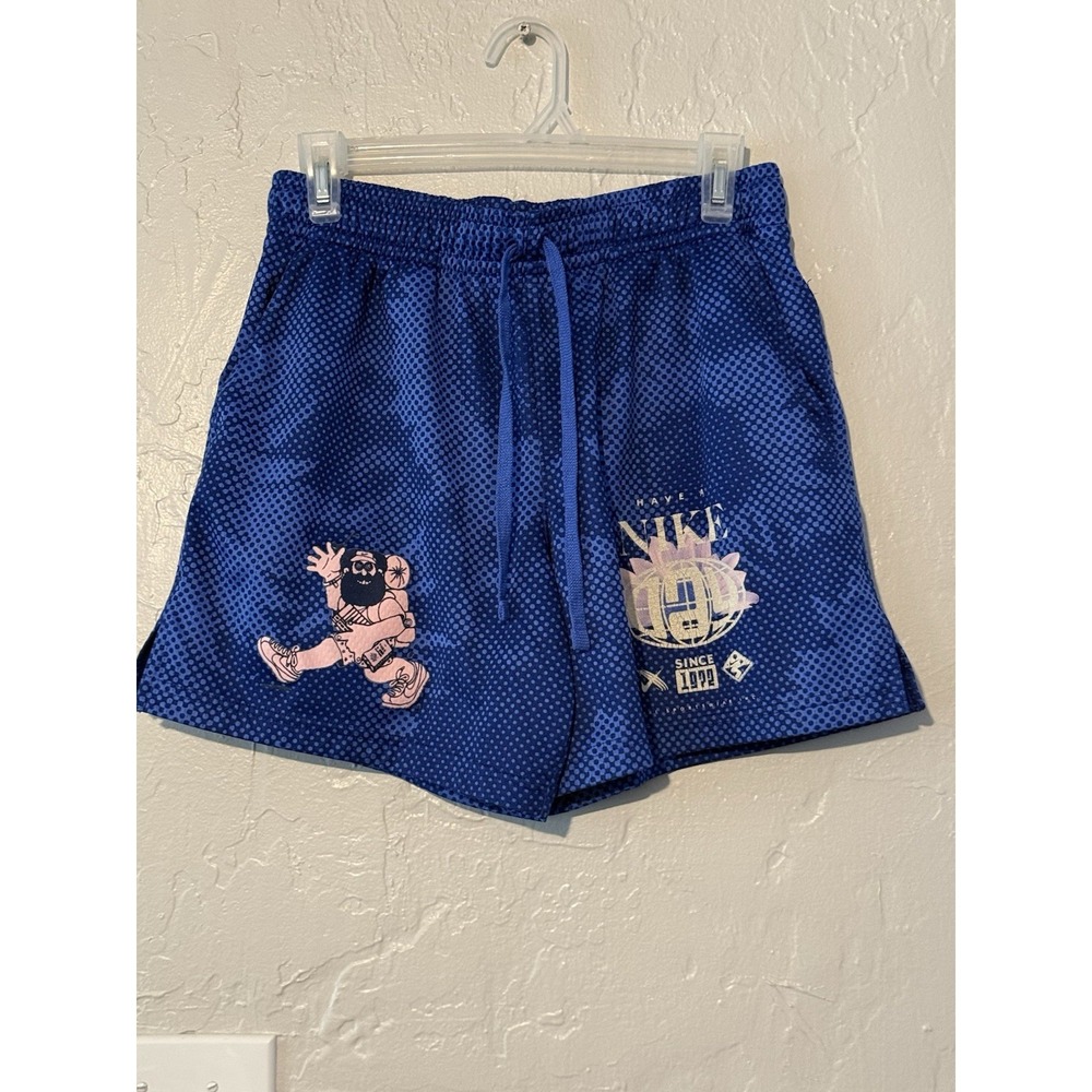 Nike Men's Small Blue Club Mesh Flow Athletic-Fit Day Hike 5.5" Shorts